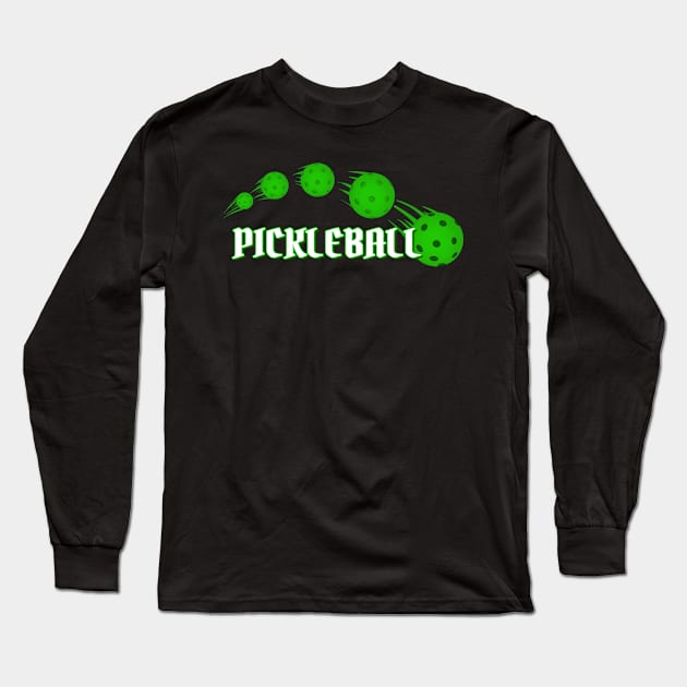 Cool Pickleball Player Gift Pickleball Present Print Long Sleeve T-Shirt by Linco